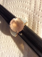 Rose Quartz Mother of Pearl Ring