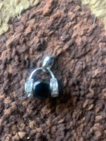 Hip DJ Headphones Diamond/ Black Onyx Pendant