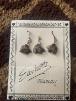 Stone Bear Earrings and Pendant