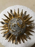 Swarovski Celestial Moon Sun Brooch