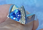 Tanzanite Ring 18kt White Gold