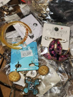 Assorted Jewelry Bracelets. Earrings, Key Chains Rings NEW