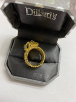 Gold Multi Colored Stone Ring Size 6