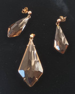 Smokey Topaz Earrings and Pendant