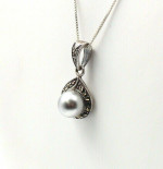 Sterling Silver Pearl Necklace
