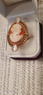 Amedeo Carnelian Cameo ring