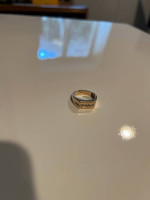 Mens engagement ring .35ct real diamonds 14k Rose gold size 7