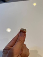 Mens engagement ring .35ct real diamonds 14k Rose gold size 7