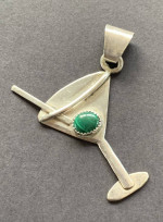 Sterling Silver Martini Pendant