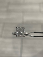 4.12ct. Natural Cushion Cut Diamond Custom Ring, D color, I1