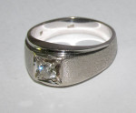 DIAMOND RING MEN'S 14K WHITE GOLD NICE 1/2 CT for a limited time