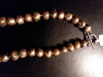 Baroque Pearl Necklace, 18 in copper/bronze