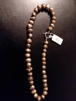 Baroque Pearl Necklace, 18 in copper/bronze