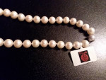 Pearl Necklace 18in, 8mm Silver White