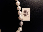 Pearl Necklace 18in, 8mm Silver White