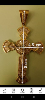 Jesus crucifix 14K solid gold cross