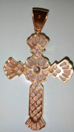Jesus crucifix 14K solid gold cross