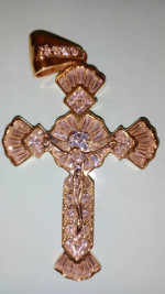 Jesus crucifix 14K solid gold cross