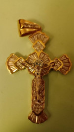 Jesus crucifix 14K solid gold cross