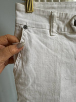 Designer White Denim Shorts. Women's