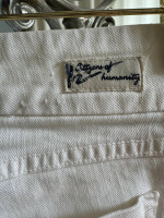 Designer White Denim Shorts. Women's