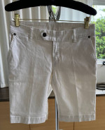 Designer White Denim Shorts. Women's