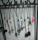 Assortment of 6 Cell Phone Fobs