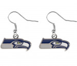 SEATTLE SEAHAWKS Logo Silver Dangle Earrings Hypo-Allergenic *** NEW
