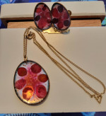 Hogan & Bolas MCM Enamel Pendant and Earings