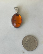 Amber/Sterling Silver Pendant