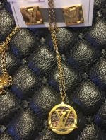 Louis Vuitton woman's earrings & necklace set