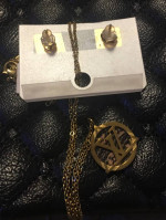 Louis Vuitton woman's earrings & necklace set
