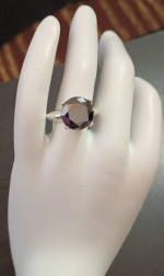 Natural Jet Black Diamond Ring