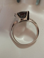 Natural Jet Black Diamond Ring