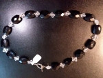 Onyx + Swarovski Necklace