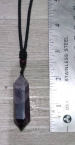 Purple crystal necklace