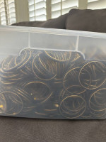 375 brass bangles with black beads