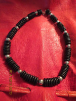 Black and Silver Bead Necklace