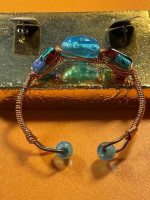 Aqua Bracelet and Earrings