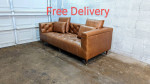 Interior Define Chesterfield Tufted Leather Sofa Couch 3 Available