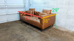 Interior Define Chesterfield Tufted Leather Sofa Couch 3 Available