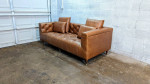 Interior Define Chesterfield Tufted Leather Sofa Couch 3 Available