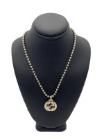 Gucci Interlocking G Pendant Sterling Silver .925 Ag Necklace 19.1g