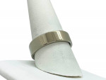 14K White Gold Band Style Ring - Size 10 - 9.0g