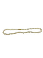 14K Y/Gold Pearl Necklace Diamond Clasp 18" Length / 7mm Pearl / 37.1g