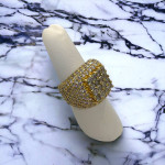 18K Yellow Gold Ring Lab Grown Diamonds - 2.52 CTW / 23.3g / Size 7.5