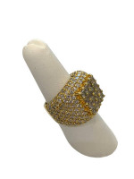 18K Yellow Gold Ring Lab Grown Diamonds - 2.52 CTW / 23.3g / Size 7.5