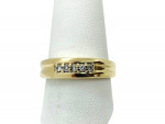14K Yellow Gold 5 Diamond Row Ring - 0.05TCW - Size 10 - 5.5g