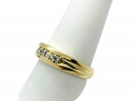 14K Yellow Gold 5 Diamond Row Ring - 0.05TCW - Size 10 - 5.5g