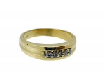14K Yellow Gold 5 Diamond Row Ring - 0.05TCW - Size 10 - 5.5g